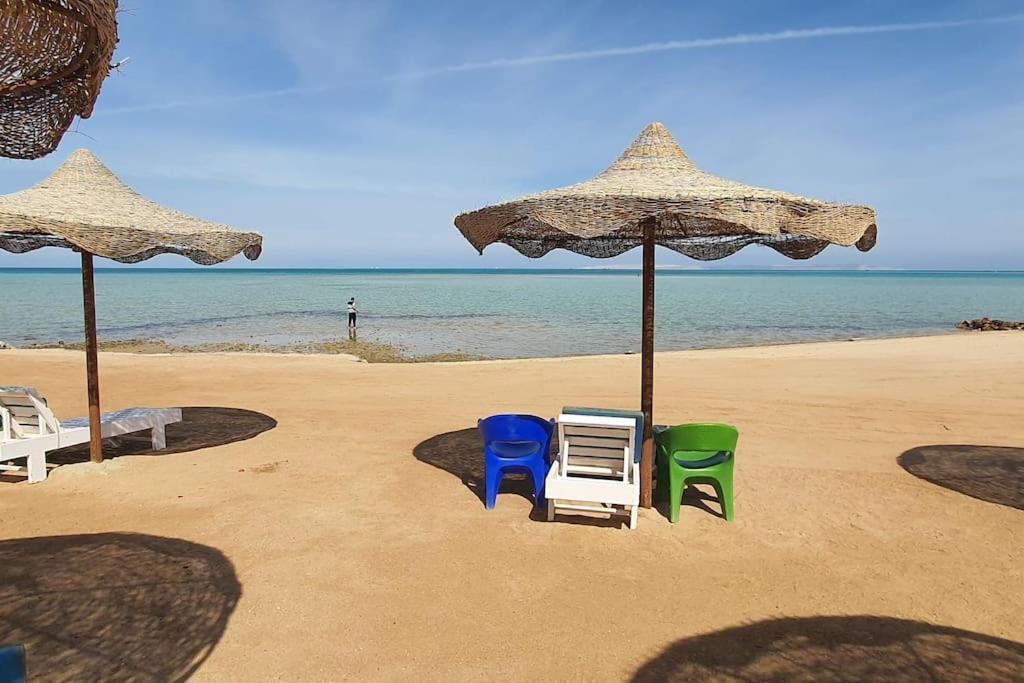 Casablanca Beach Direct Sea View Tow Bedroom Apartment Hurghada Esterno foto
